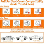 Red High-Density Nappa Leather Automotive Car Seat Covers Full Set | Univerasal Fit,3D Contoured,Waterproof,ThickTexture Nappa Leather,for most Suvs Trucks Sedans - Image 5