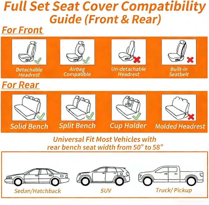Red High-Density Nappa Leather Automotive Car Seat Covers Full Set | Univerasal Fit,3D Contoured,Waterproof,ThickTexture Nappa Leather,for most Suvs Trucks Sedans - Image 5