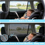 XCBTY 19-24 RAV4 Window Shade for Rear Seat Windows, 2-Pack Magnetic Mesh | Blocks 99% UV to keep baby & pets cool. One-way privacy mesh allows fresh air flow. Press clip & hold 5s for maximum grip. - Image 6