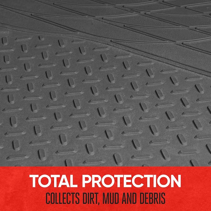 MotorTrend FlexTough SUV Cargo Liner & Car Trunk Mat - Universal Trim-To-Fit All Weather Cargo Mats for Back of SUV - SUV Trunk Mat & Trunk Liner Floor Mat Cargo Cover - Trunk Cover 47.5"in x 32.2"in - Image 5