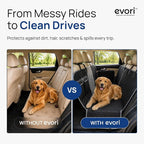 evori Dog Guard, Waterproof Dog Car Seat Cover with Mesh Barrier, Hammock | Nonslip back seat protector with mesh divider for cars, trucks and SUVs, scratchproof dog blanket, adjustable straps - Image 2