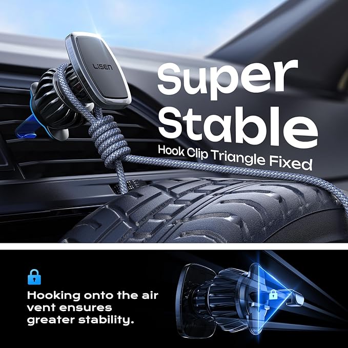 LISEN Magnetic Phone Holder for Car, Car Vent Phone Mount Holder with Ultra 6 Strong Magnets, Magnetic Car Phone Holder Mount Magnet for Car Automobile Cradles, Soporte de Telefono para carro - Image 5