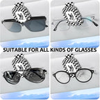 2 Pack Magnetic Leather Sunglass Holder, Universal Magnetic Car Eyeglass Hanger Clip for Different Size Eyeglasses, Car Visor Accessories (Polka Dot Dog) - Image 5