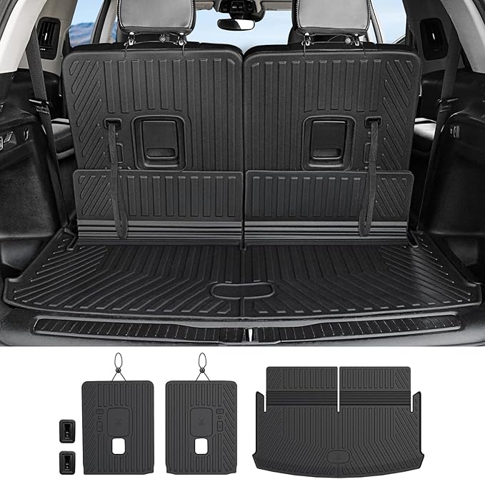 Cargo Mat for Jeep Grand Cherokee L 2021-2026 Accessories | Cargo Liner & Rear Seat Back Protector, All Weather TPE, Non Slip & Odorless & Scratch Proof, Quick Clean by JOULARISE