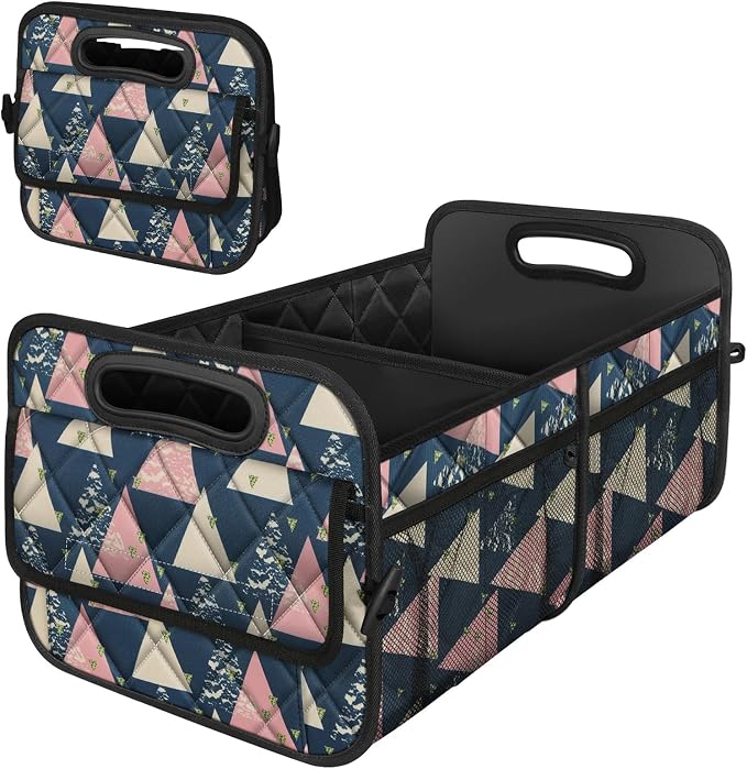 Deosk Trunk Organzier and Storage with Reinforced Handles,Car Accessories for Women/Men 50L Waterproof Polyester for Car/SUV/Minivan/Truck(Medium, Triangle) by Deosk