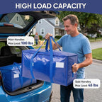 TICONN 16 Pack Extra Large Moving Bags Heavy Duty with Zippers & Carrying Handles, Durable Storage Bags Moving Boxes for Closet Organizers and Storage (16 Pack, Navy) - Image 6