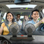 5V Dual Head Car Fan, Portable Vehicle Cooling Fan with 2 Speeds, 360° Rotatable Adjustable Dashboard Air Circulator for SUV, RV, Truck, Sedan, Cruise, Cigarette Lighter Powered USB Fan - Image 9