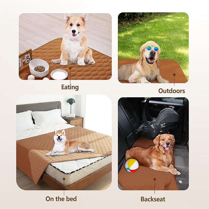 gogobunny Waterproof Pet Couch Cover, Dog Blanket, Furniture Protector | Breathable, Reversible Design, Easy Hair Removal, Lightweight Sofa Covers for Medium Dogs 30x80 Inch Dark/Light Pumpkin - Image 3