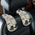 Blusabaca 2PCS Car Seat Headrest Hooks, Purses Bags Holder, Goth Bats | PU Leather, Double Metal Back Storage Hangers for Grocery Bags Handbags Bottles Coats Phones, Car Accessories Organization by Blusabaca