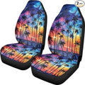 Sunset Palm Tree Car Seat Covers Front Seats Set of 2, Universal Protective Car Seat Cover Breathable&Washable Automotive Vehicle Cushion Cover, Fit for Cars, Trucks, and SUV by Brosoneto