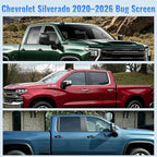 Side Window Screen Sun Shades Compatible with Chevy Silverado 2020-2026 | 2-in-1 Car Window Screen & Sun Shades Cover, Breathable Mesh Shade Heat & Privacy Protector for Camping, Sleeping & Rest - Image 2