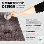 Dog Gone Smart Dirty Dog Doormat - Super Absorbent Polyamide Rug Pulls in Moisture & Dirt - Fast Drying for Clean Floors, Non-Slip, Machine Washable Mat for Muddy Paws - Grey, 23 x 16 Inches - Image 4