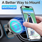Coolpow Magsafe Car Mount Charger, Magnetic Wireless Car Charger for iPhone | Magsafe Car Charger Magnetic Phone Holders for Your Car Accessories Car Phone Holder Mount for iPhone 17 16 15 (Carbon Fiber) - Image 5