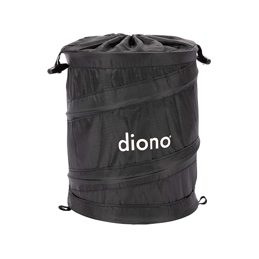Diono Pop-up Trash Bin, Collapsible Car Trash Can Portable, Small, Leak Proof, Perfect For Keeping Car Clean, Black by Unknown