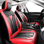 Fit Avalon Premium Leather Car Seat Covers for Toyota Avalon 2001-2021 2022 - Waterproof，Breathable，All-Weather Seat Cushion Protecto & Airbag Compatible, 2 Front Seat Red&Black by Unknown
