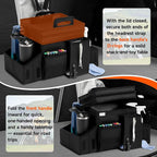 LUVHOMEE Car Organizers and Storage for Backseat & Front Seat - Collapsible Car Caddy w/Headrest Strap, Leakproof Cooler, Lid & Cup Holders | Fits Passenger Seat, Easy-Access Travel Snacks & Drinks - Image 3