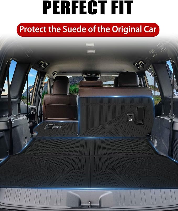 Cargo Liner Compatible with 2024-2026 Land Cruiser 250 & GX550 Trunk Mat Cargo Mat Back Seat Cover Protector (Backrest Mats+Trunk Mat) - Image 2