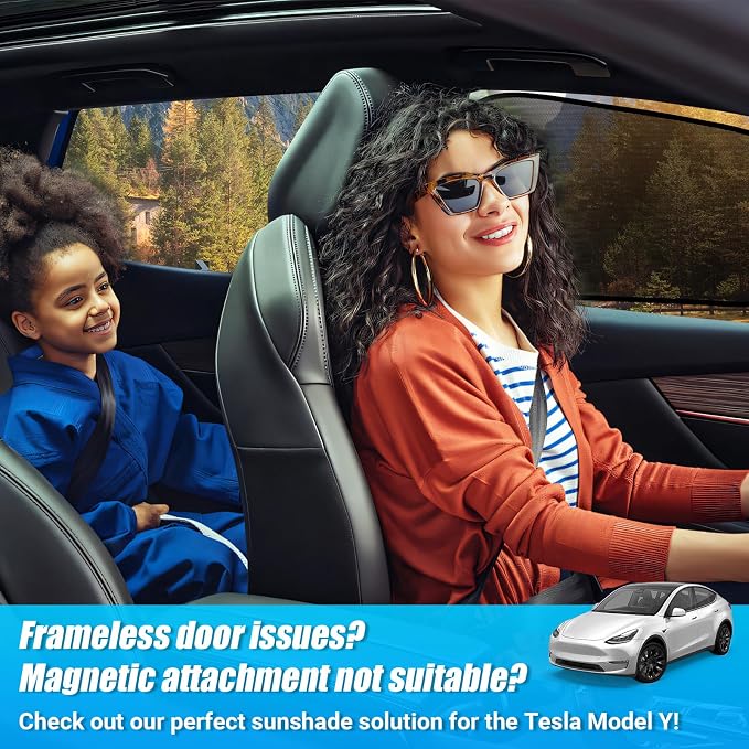 ZATOOTO Tesla Model Y Window Shades for Front Window Driver Side Window | Transparent Static Cling Film | Block 90% UV & Heat | No Adhesive, Easy Install | Enhanced Visibility, Interior Protection - Image 5
