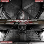 Cargo Liner with Floor Mats Fit for 2018-2025 Jeep Wrangler JL Unlimited 4 Door 4X4, Cargo Mat Durable TPE Floor Liner for 2024 Jeep Wrangler JL/JLU Accessories(Cargo Mat+Floor Mat) - Image 2