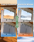 MELIPRON Driver Rear Window Cover Fit for Mercedes Sprinter 170"/170" ext | NCV3 & VS30 2007-2026, 2 Folding Ventilation Panels, Magnetic Insulated Blackout Privacy Shade for Campers & Van Lifers, Gray - Image 6