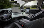 AutoExec Reach Desk Front Seat Car Desk and Portable Workstation with Tablet Mount and Phone Vent Clip, Army Green - Image 6