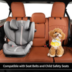 EKR Car Seat Covers for Subaru Forester 2025(Only Base),Full Set | Custom Fit for Subaru Forester Base 2025,360°Protection,Pet Friendly,Faux Leather(Brown) - Image 8