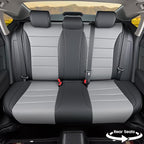 HKZ Custom Fit Civic Seat Cover Full Set for Honda Civic (Sedan 2022 2023 2024 Touring)&(Sedan 2025-2026 Sport Touring),5-Seats Full Set,Leather Seat Protector(Grey) - Image 3