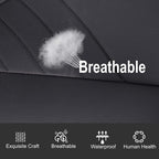 kingphenix Car Seat Cover, PU Leather Front Bottom Seat Protector | Front Bottom Seat Protector, Non-Slip Backing, Edge Coverage and Easy Installation for Sedans, SUVs, Trucks and Vans, Black - Image 3