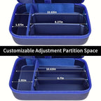 Barber Case for Hair Clippers, for Wahl, for Ufree and for Andis, Case Only | Trimmer Tools Storage Organizer, Easy-Clean PU Interior, for Barbers/Stylists/Pet Groomers, Travel/Home/Salon Use, Blue - Image 5