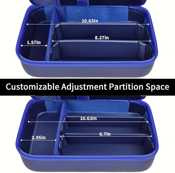 Barber Case for Hair Clippers, for Wahl, for Ufree and for Andis, Case Only | Trimmer Tools Storage Organizer, Easy-Clean PU Interior, for Barbers/Stylists/Pet Groomers, Travel/Home/Salon Use, Blue - Image 5