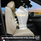 Lolcar CRV Seat Covers Custom Fit for Honda CRV 2023 2024 2025 2026 Leather Car Seat Cover Full Set for Trucks SUV,Waterproof Car Seat Cushion,Faux Leather （Beige） - Image 2