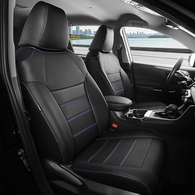 FREESOO Custom Leather Seat Covers for Toyota Corolla L LE 2020-2022 | Sedan, Full Set, Waterproof, Airbag Compatible, Scratch-resistant, Anti-slip, Protector Cushion, Durable Material, Easy-clean by FREESOO