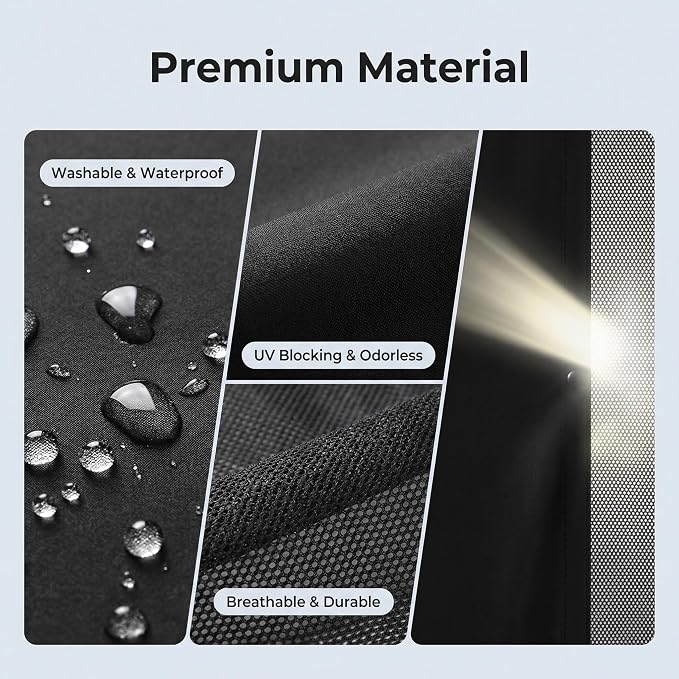 2Pack Car Side Window Curtain Sun Shade,Car Window Shade,Double Layer Sun Shade with Strong Magnets,Universal Sunshade for Cars SUV Trucks(Black-mesh,2PC) - Image 7