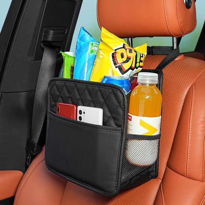FrgKbTm Car Seat Back Organizer, Waterproof Car Backseat Organizer with Cup Holders Large Capacity Hanging Car Storage Bag for Phones Documents Cups Bottle Travel Compatible with Most Vehicles by FrgKbTm
