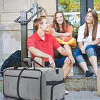 80L EXTRA LARGE Foldable Waterproof Travel Duffle Bag for Men and Women | with Shoe Compartment, Gray, 26" Duffel Bags for Weekender Gym Sport, Tear Resistant - Image 7