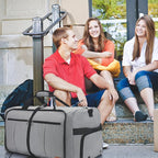120L Foldable Collapsible Waterproof Travel Duffle Bag for Men and Women | with Shoe Compartment, Extra Large, Gray, 34" Duffel for Weekender Gym Sport, Tear Resistant - Image 7