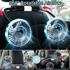 Car Backseat Fans for Backseat for Kids, Car Seat Fans for Car Back Seat | (No Battery) - Image 4