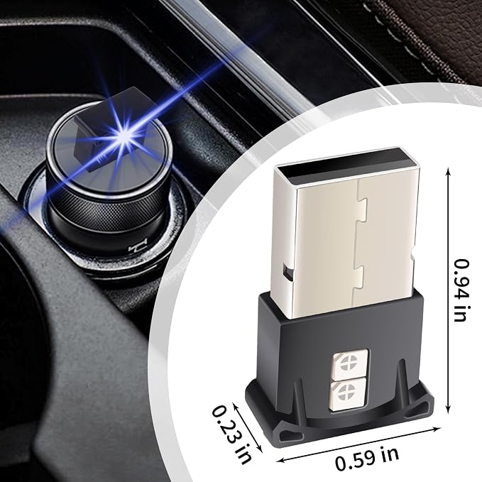BFXM 2PCS Mini USB Car Light, 5V USB Light for Car, 8 Switchable Colors | Car Lights Interior, USB LED Light, Fit for Car, Laptop Keyboard, Home Office, Plug-and-Play USB Port - Image 2