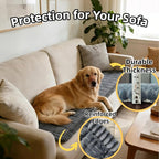 Soft Plush Dog Car Seat Cover & Sofa Protector, Non-Slip Mat (23.6''×70'') | Ailidso Soft plush travel seat protector for backseat or sofa. Non-slip bottom, machine washable, includes storage bag (Grey) - Image 7