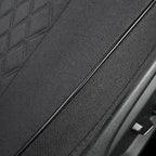 West Llama Linen Front Car Seat Cover Protector Anti-Slip Bottom Seat Cover Fits 95% of Vehicles,Wrapping Around The Bottom,Diamond Pattern(Black-1Pcs) - Image 9