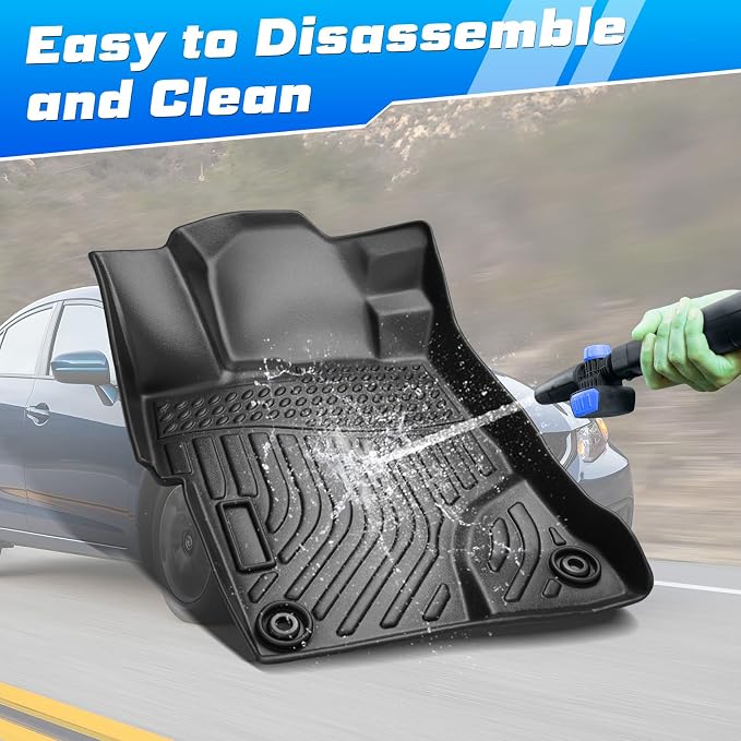 Sunsdrew Floor Mats for 2012-2015 Honda Civic Sedan, All Weather Car Mats Front Rear 2 Rows Floor Liners for Civic Accessories TPE Rubber Raised Edge (Not for Coupe) - Image 6