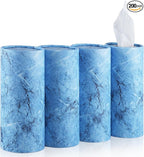 SINGARO Car Tissue Holder, 4 Pack Car Cup Holder Facial Tissues with Travel Tissue Bag, Quick and Convenient Flower Combination Box(4 Canisters/200 Tissues) Blue by SINGARO