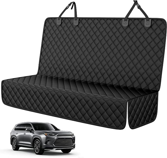 Waterproof Pet Bench Seat Covers for Midsize & Large SUVs | Toyota Tacoma/Jeep Grand Cherokee/Ford Explorer/Ranger/Chevrolet Colorado, Scratchproof Nonslip Durable Rear Seat Cover by PETICON