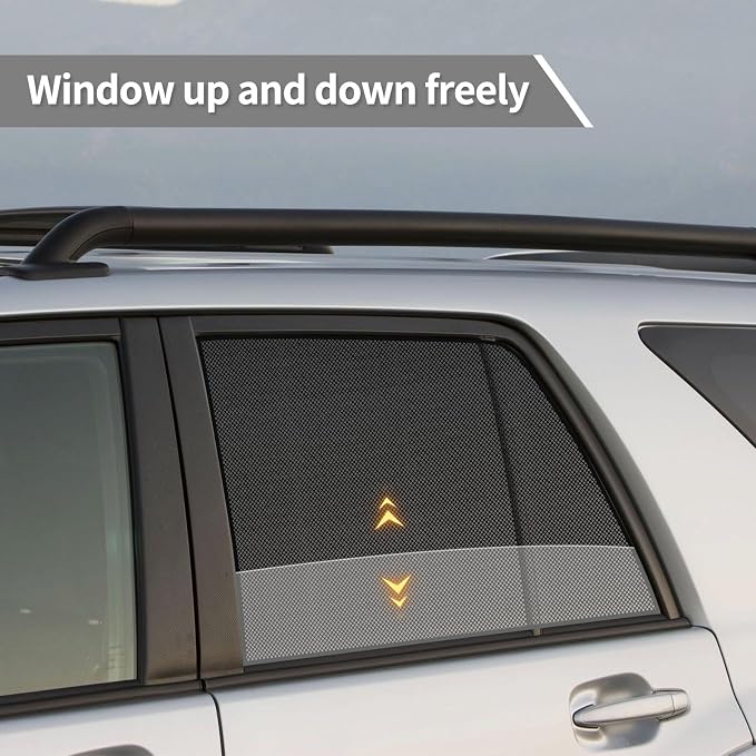 Tucson（2021-2026） Mesh Car Window Shades - Side Curtains for Baby | Breathable Mesh Car Privacy Window Covers, UV Protection and Heat Insulation for Road Trips, Napping, Camping - Image 3