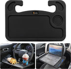 EcoNour 2-in-1 Steering Wheel Desk for Honda Civic 2022-2025 2026 | Car Tray Table | Laptop Car Mount with Pen Holder Food Tray for Eating with Drinks Holder Multipurpose Travel Car Accessories by EcoNour