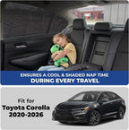 EcoNour Car Window Screen for Toyota Corolla (2020-2026) 2 Pack | Mesh Camping Window Covers | 100% Protection from UV | Baby Safe Privacy Blackout Window | Car Accessories - Image 2