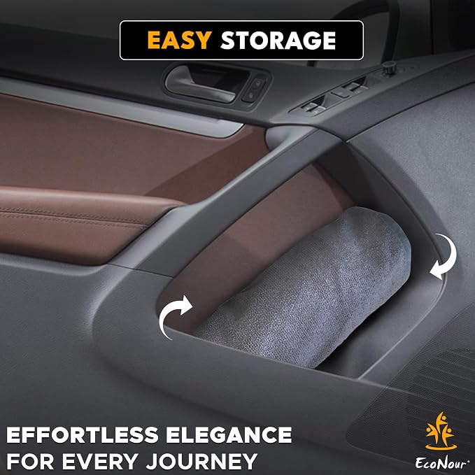 EcoNour Car Seat Cover Sweat Towel Waterproof Universal Seat Protector | For Gym, Workout, Swimming, Camping & Dog | Travel Washable Car Seat Cover for Cars, Trucks, SUVs & Vans – Grey 29" x 55.5" - Image 6