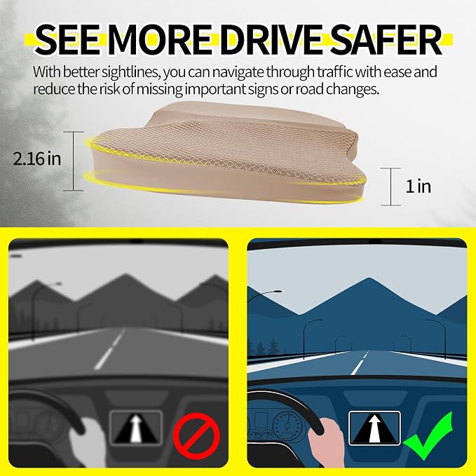 Car Seat Cushion, Comfort Memory Foam Seat Cushion for Driving - Image 4