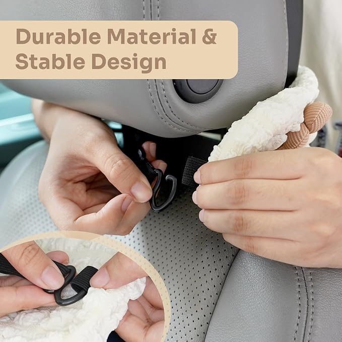 Lace Car Tissue Holder, Cute Flower Napkin Dispenser for Visor & Backseat, Hanging Soft Paper Storage Bag, Aesthetic Car Interior Accessories for Women (Cream White) - Image 5