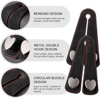 2 PCS Car Headrest Hooks, Suede Heart Rear Seat Double Hooks for Purses Bags Phone Umbrella, Soft Strong Load-bearing Decoration Hanging Organizer, Universal for Most Cars (Black) - Image 4